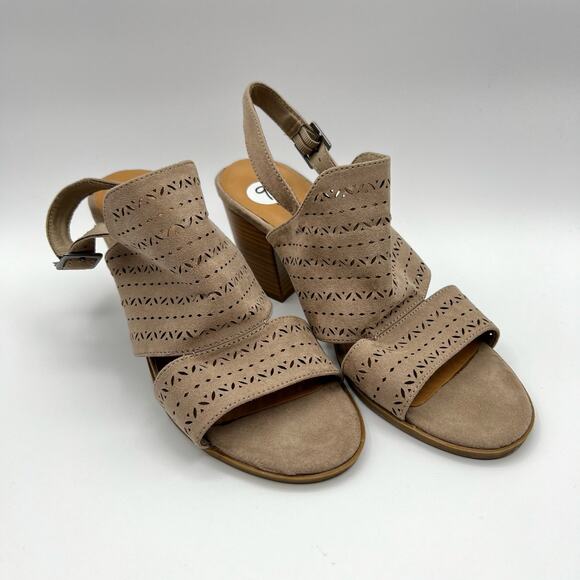 Seychelles Bora Taupe Heeled Sandals Size 9 - Picture 1 of 8